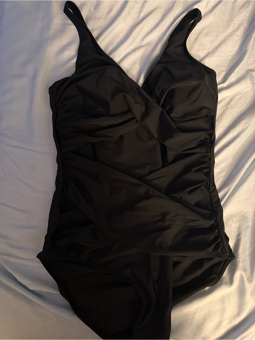 Classic Black Women’s One-Piece Swimsuit - Elegant Tummy Control